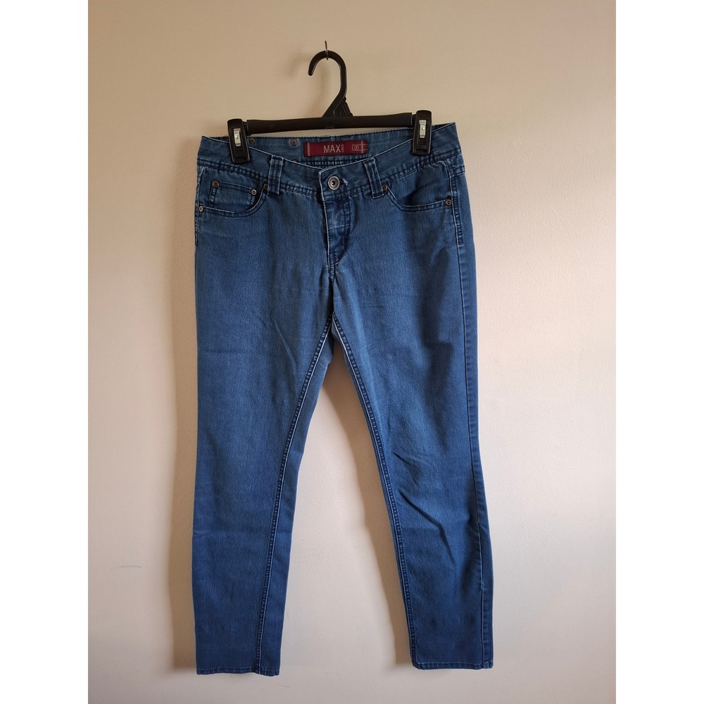 Y2K Bedazzled Embellished Skinny Jeans Streetwear Clubbing Skater Max Rave Sz 9